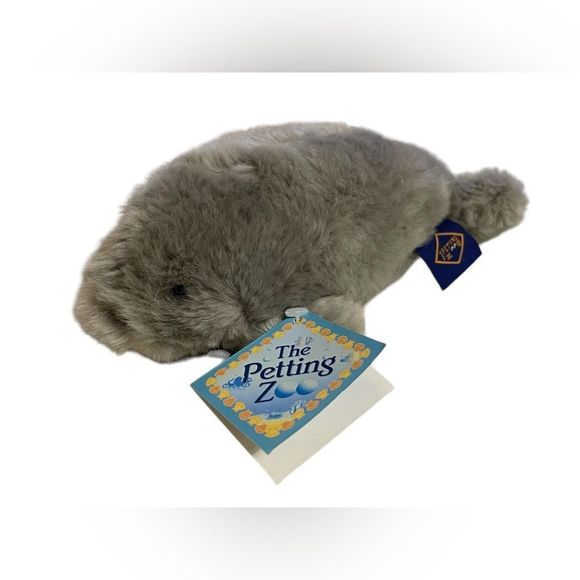 Toys | Vtg 1994petting Zoo Seal Stuffed Animal Plush Manatee Gray